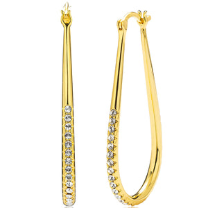 large gold drop earrings frenelle jewellery