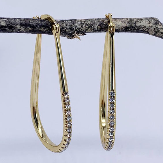 large gold drop earrings frenelle jewellery