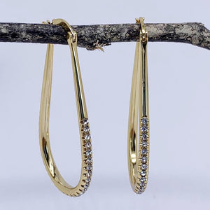 large gold drop earrings frenelle jewellery