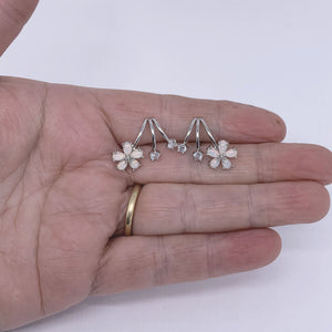 silver opal crawler earrings frenelle jewellery