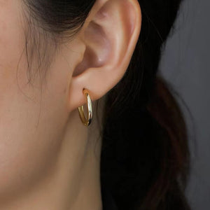 gold huggie plain earrings for men and women frenelle jewellery online auckland nz