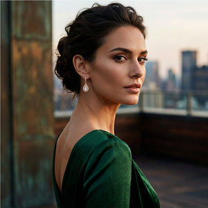 rose gold eveningwear earrings frenelle jewellery online auckland nz
