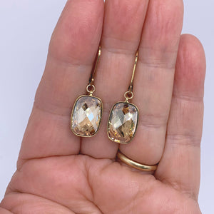 Gold Earrings with Swarovski Crystals "Savita"