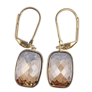 Gold Earrings with Swarovski Crystals "Savita"