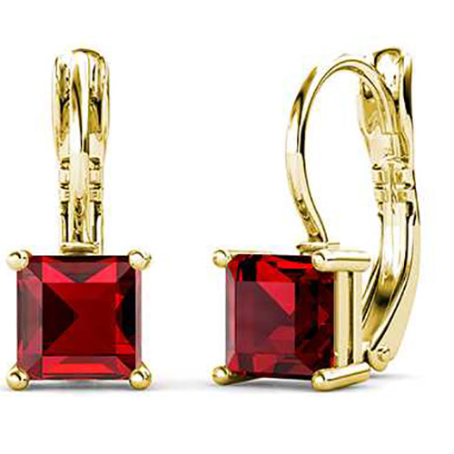 
Red Gold leverback earrings