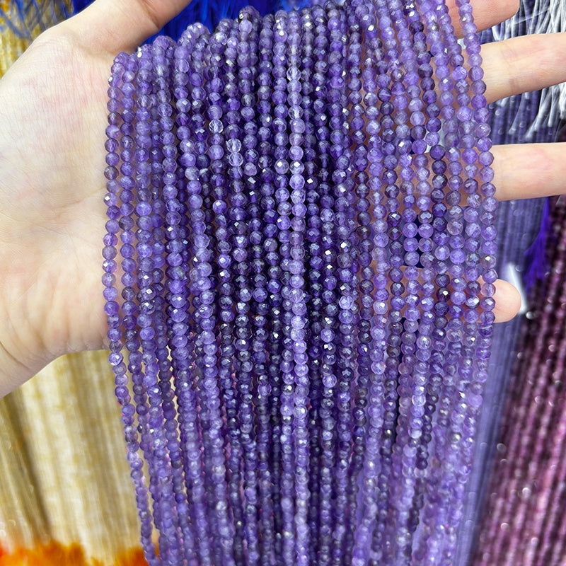Amethyst Facetted Gemstone Beads (4mm)