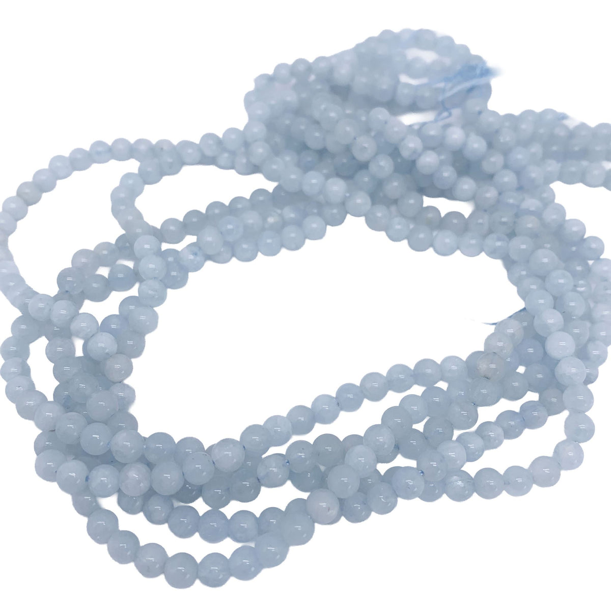 aquamarine blue gemstone beads 4mm frenelle jewellery