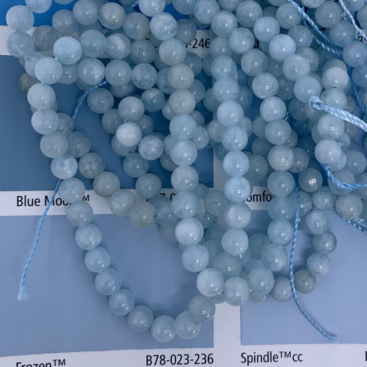 aquamarine blue gemstone beads 4mm frenelle jewellery