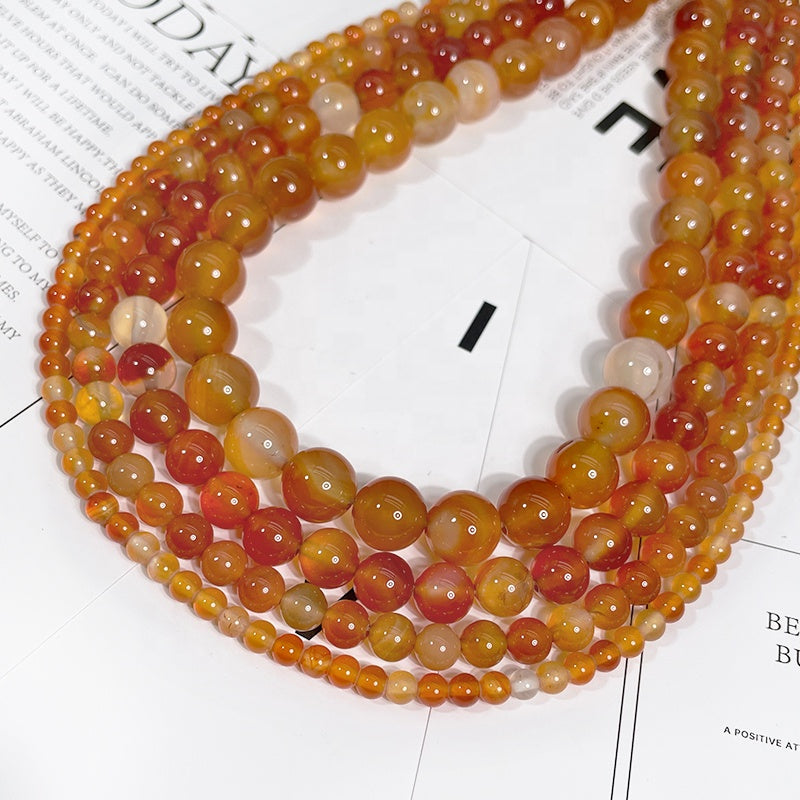 Carnelian Gemstone Beads (4mm)