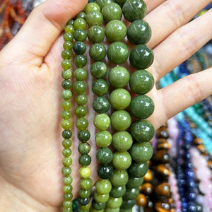 Green Jade Gemstone Beads (6mm)