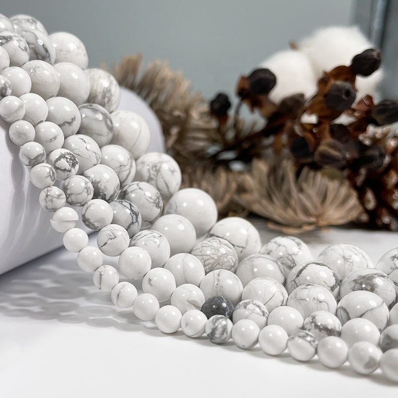 Howlite Gemstone Beads (4mm)