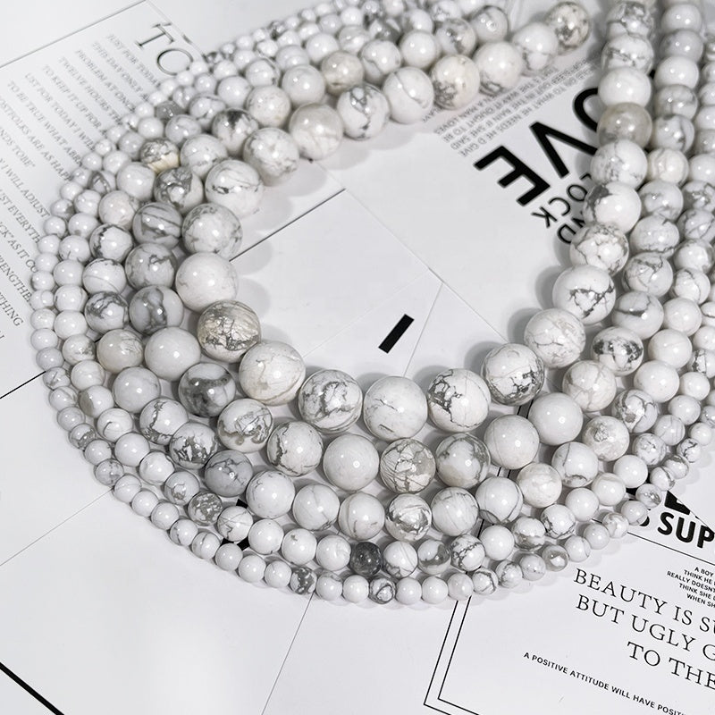 Howlite Gemstone Beads (4mm)