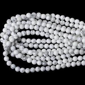 Howlite Gemstone Beads (4mm)
