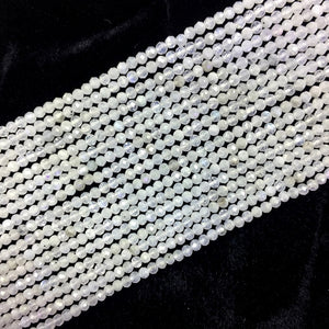 white facetted moonstone gemstone beads for jewellery frenelle