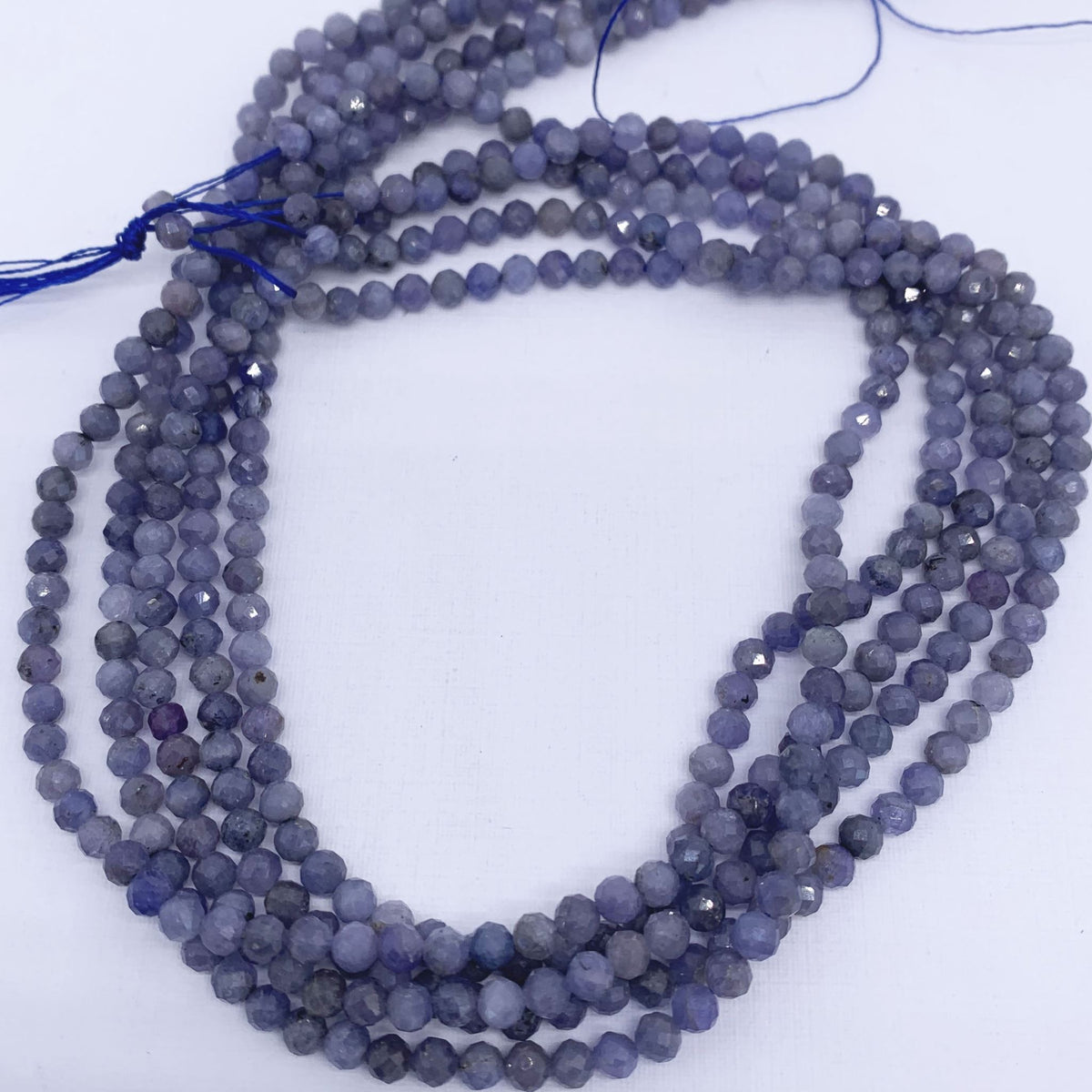 Facetted Tanzanite Gemstone Beads (4mm)
