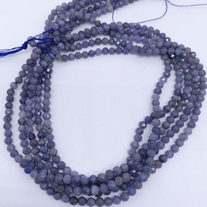 Facetted Tanzanite Gemstone Beads (4mm)