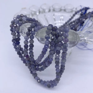 Facetted Tanzanite Gemstone Beads (4mm)