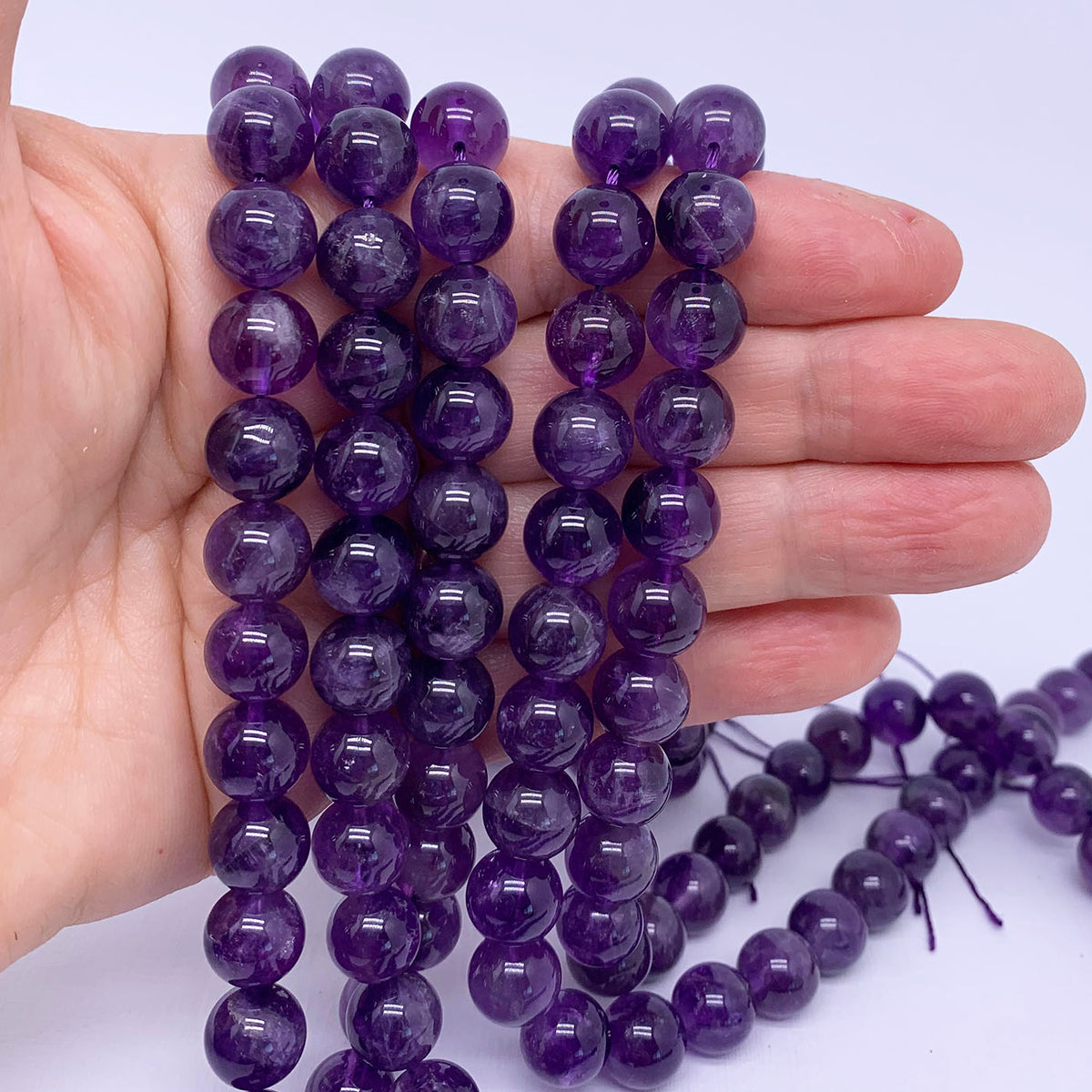 Amethyst gemstone loose beads available from FRENELLE Jewellery Online auckland NZ