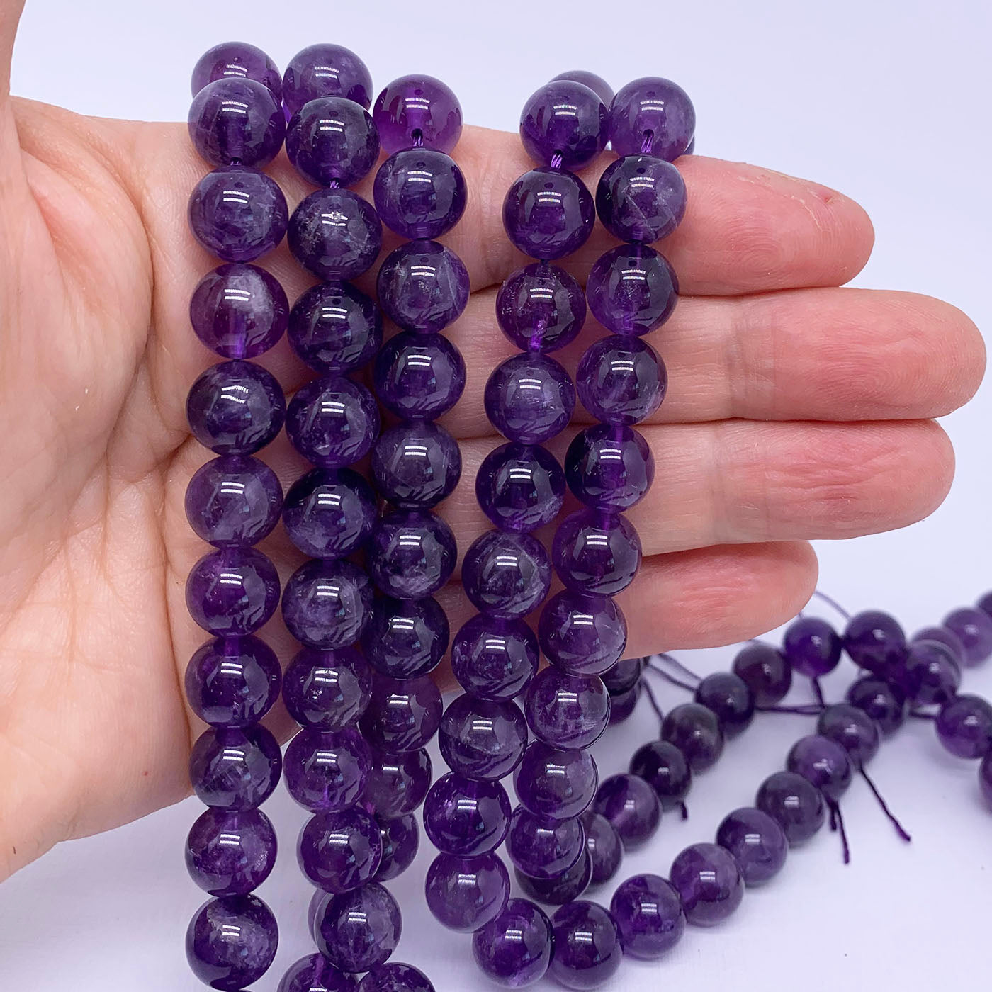Amethyst gemstone loose beads available from FRENELLE Jewellery Online auckland NZ