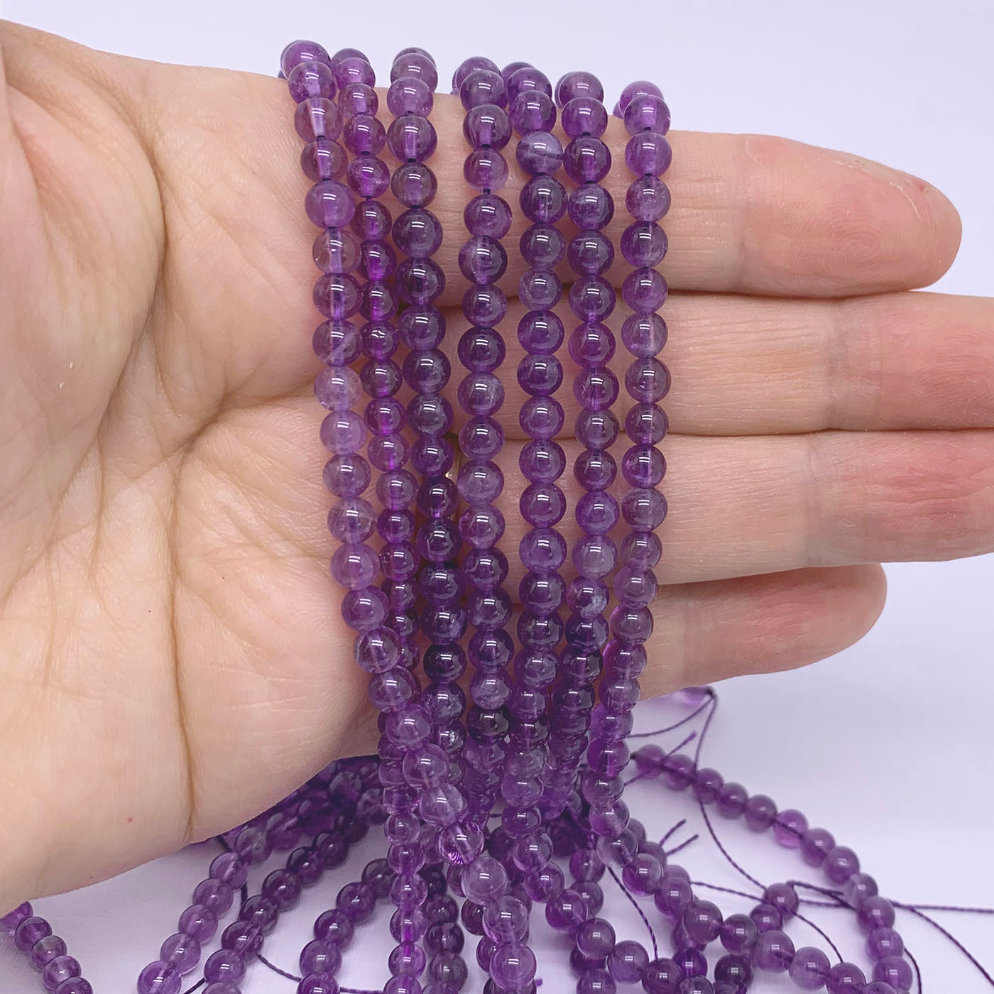 Amethyst gemstone loose beads available from FRENELLE Jewellery Online auckland NZ