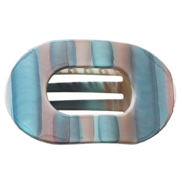 flat hair clip blue frenelle jewellery