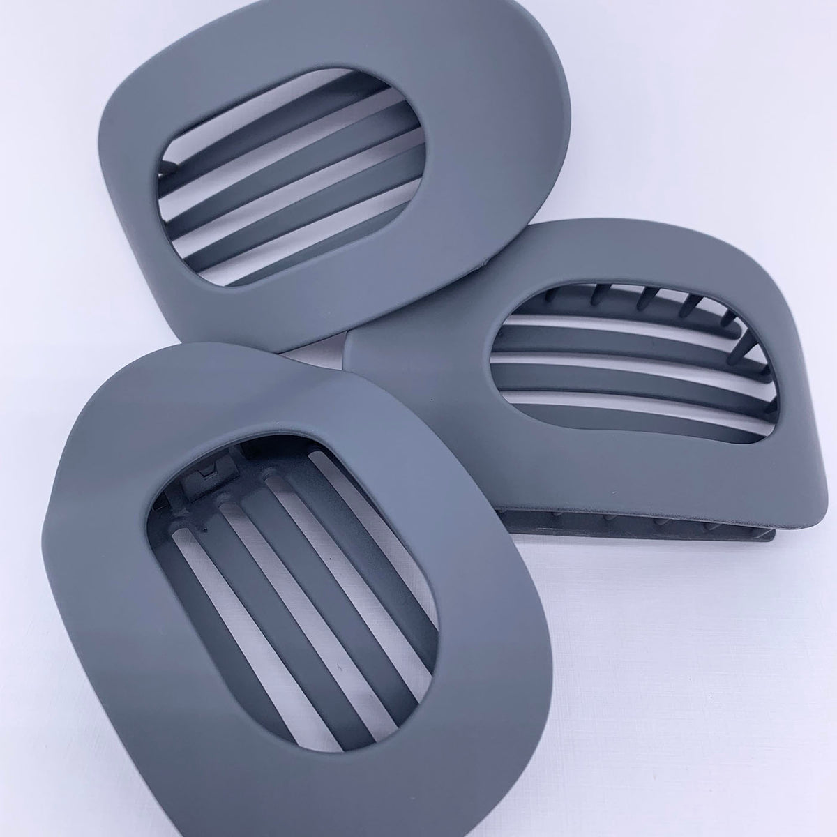 Dark Grey flat hair clip for driving frenelle accessories online NZ