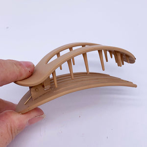 Flat Hair Clip "Mel" (Light Coffee)