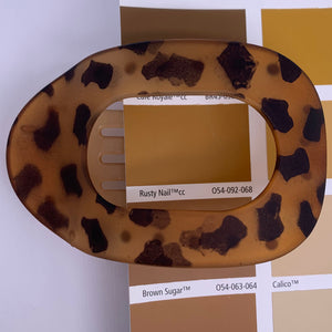 Flat Hair Clip "Mel" (Matt Light Tortoise)