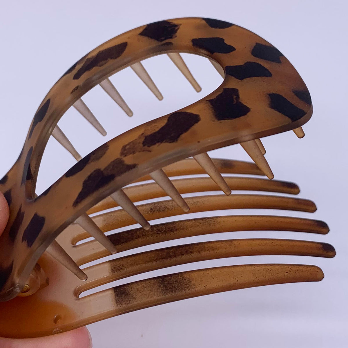 Flat Hair Clip "Mel" (Matt Light Tortoise)