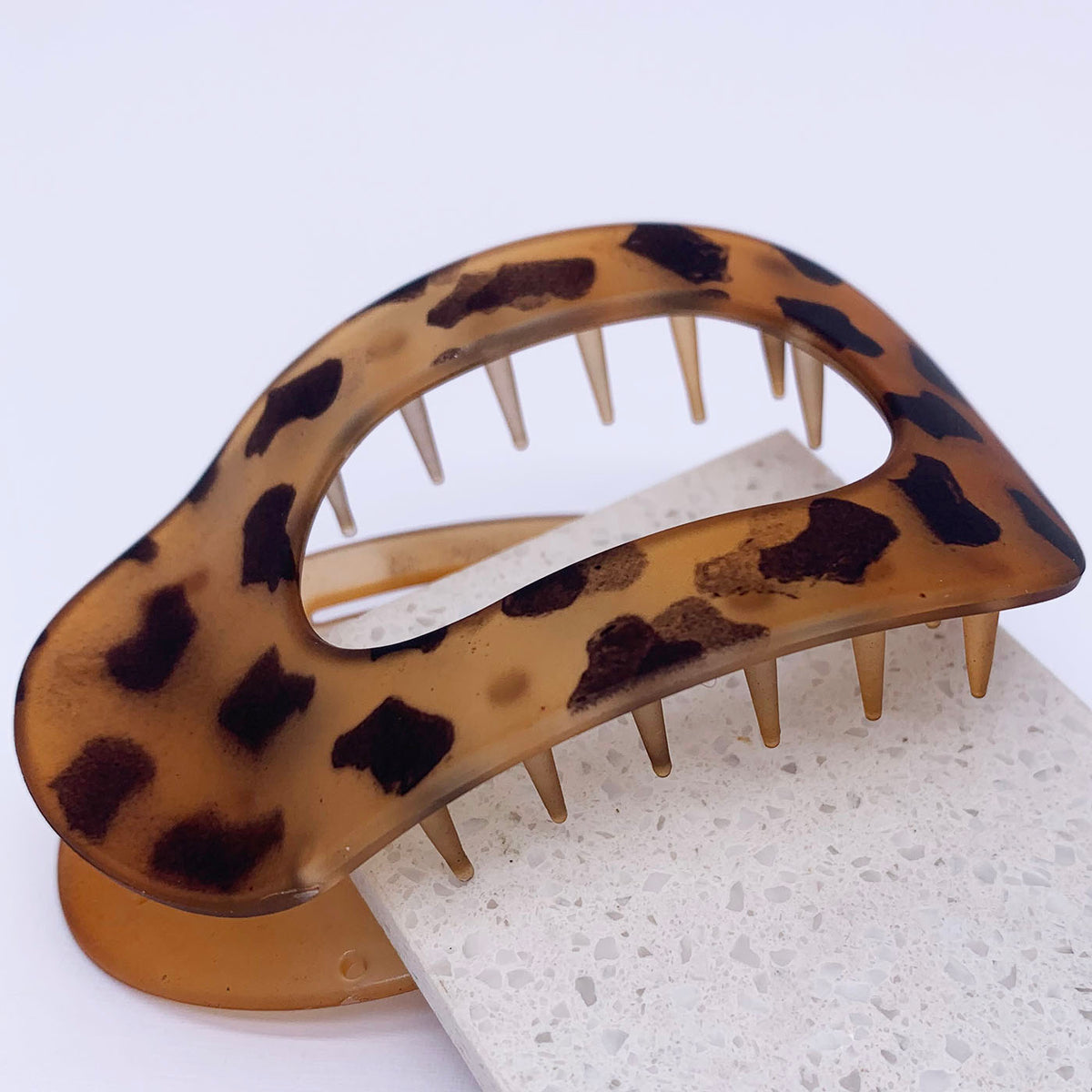 Flat Hair Clip "Mel" (Matt Light Tortoise)