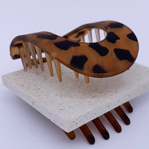Flat Hair Clip "Mel" (Matt Light Tortoise)