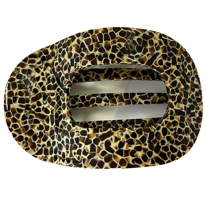 Flat Hair Clip "Mel" (Terrazzo Brown)