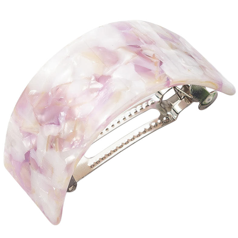 curved pink barrette hair clip