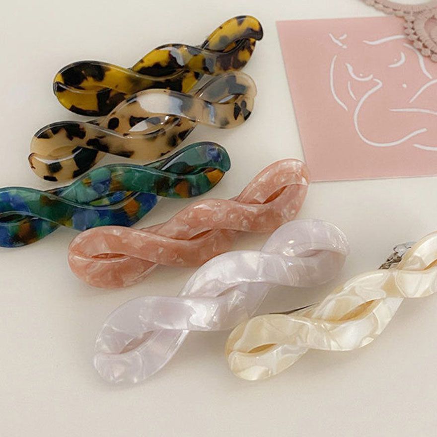 braided tortoise shell barrette all colours