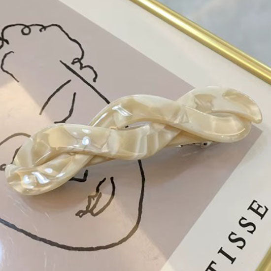 braided tortoise shell barrette frenelle