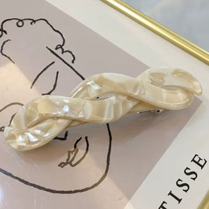 braided tortoise shell barrette frenelle