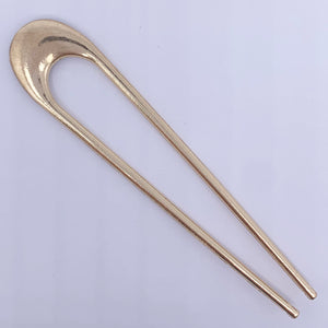gold enamel hair fork back view