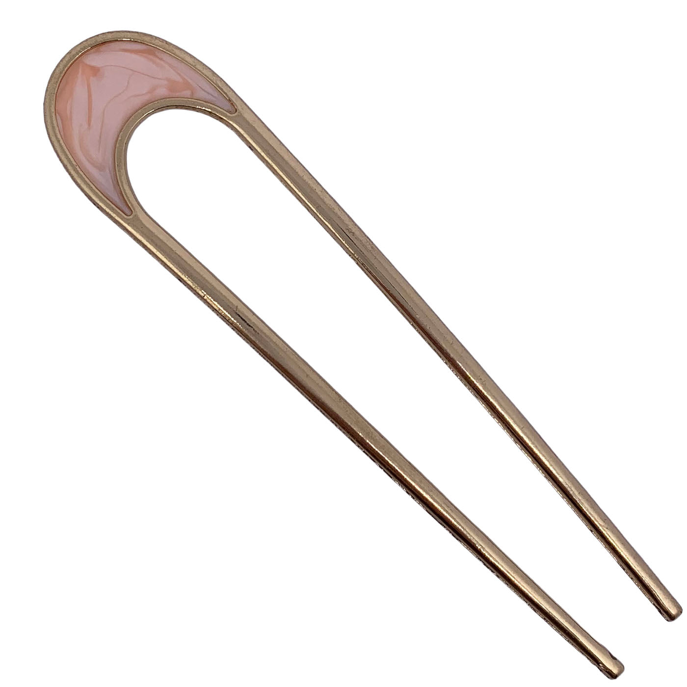 gold fork hair accessory peach