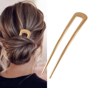 Hair Fork  - simple design "Gigi " (Gold)