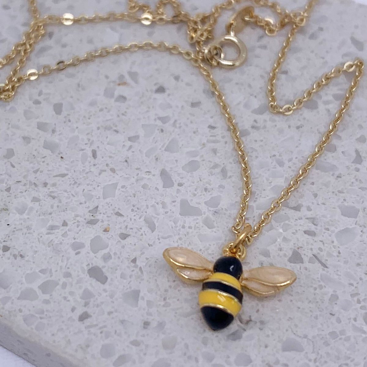 gold bee necklace frenelle jewellery online auckland nz