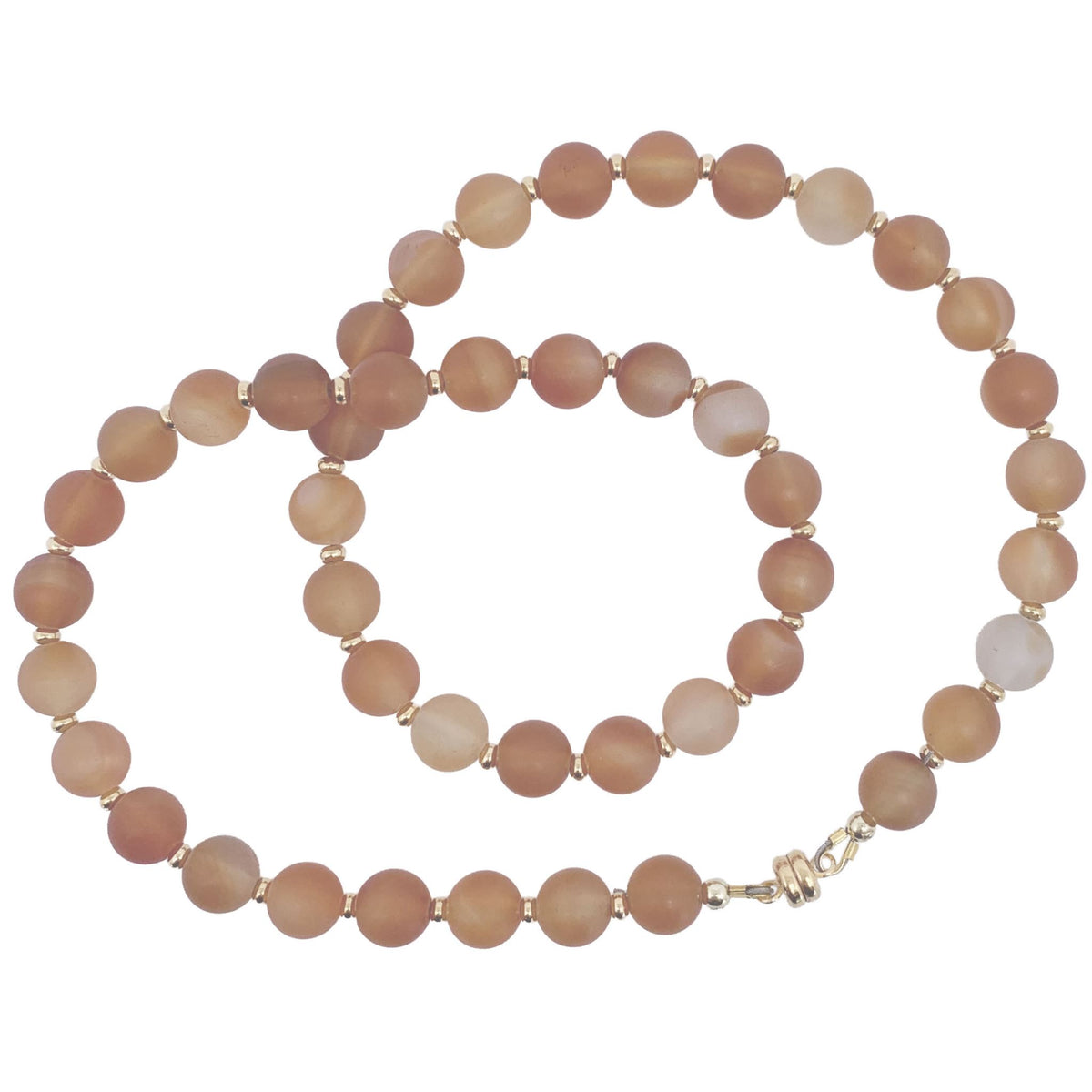 orange carnelian gemstone necklace frenelle jewellery
