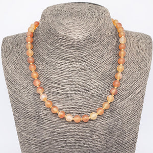 orange carnelian gemstone necklace frenelle jewellery