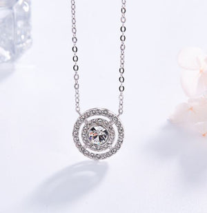 Silver Premium Crystal Necklace "Charmaine"