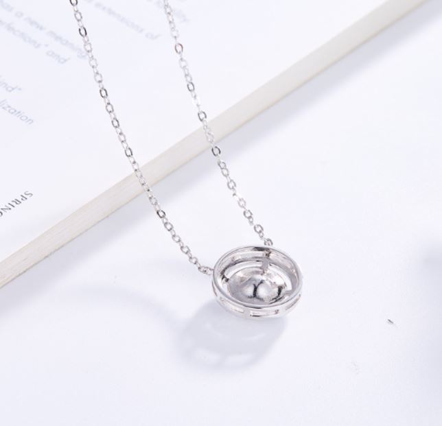 Silver Premium Crystal Necklace "Charmaine"