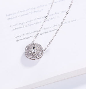 Silver Premium Crystal Necklace "Charmaine"