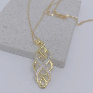 gold pendant white opal frenelle jewellery