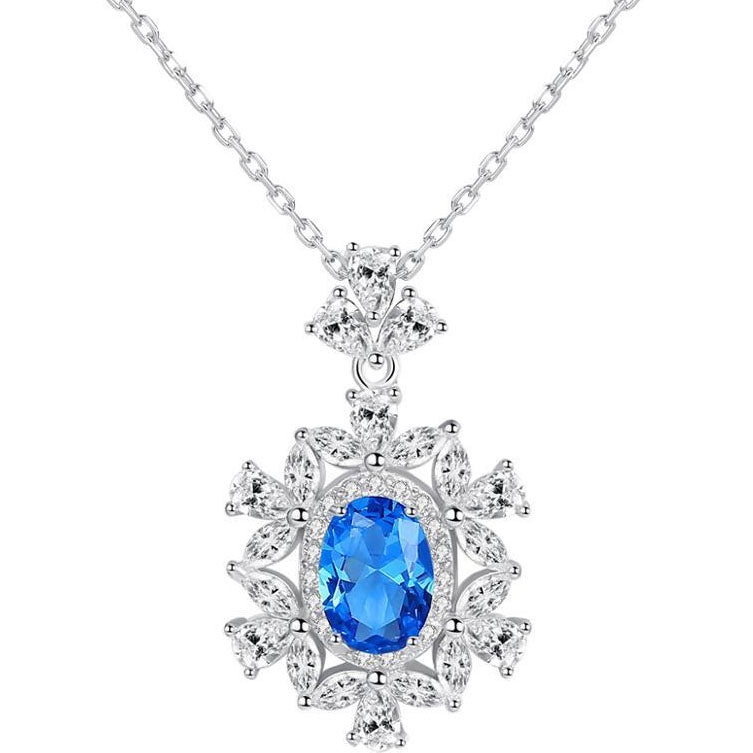 blue sapphire silver necklace frenelle jewellery online auckland nz