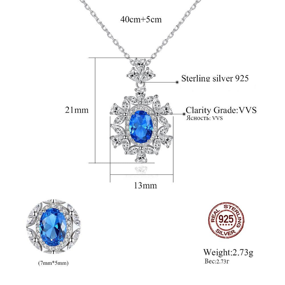 blue sapphire silver necklace frenelle jewellery online auckland nz