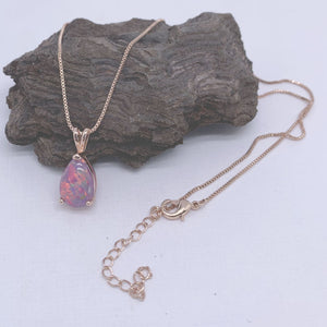 rose gold necklace opal frenelle jewellery