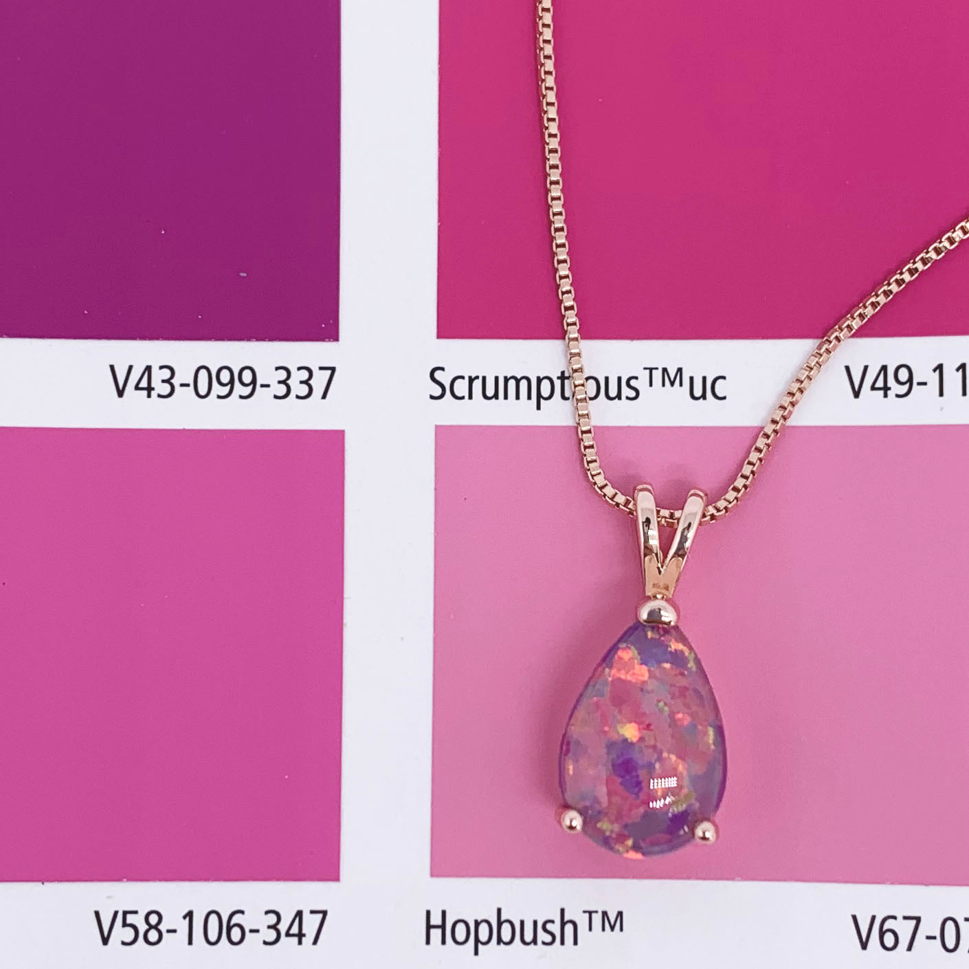 rose gold necklace opal frenelle jewellery